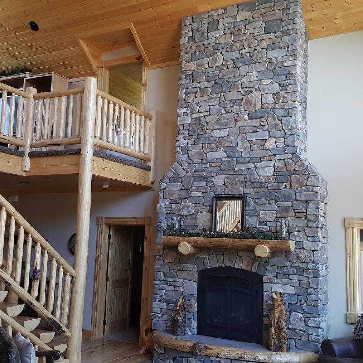 Cunningham Fireplace stairway