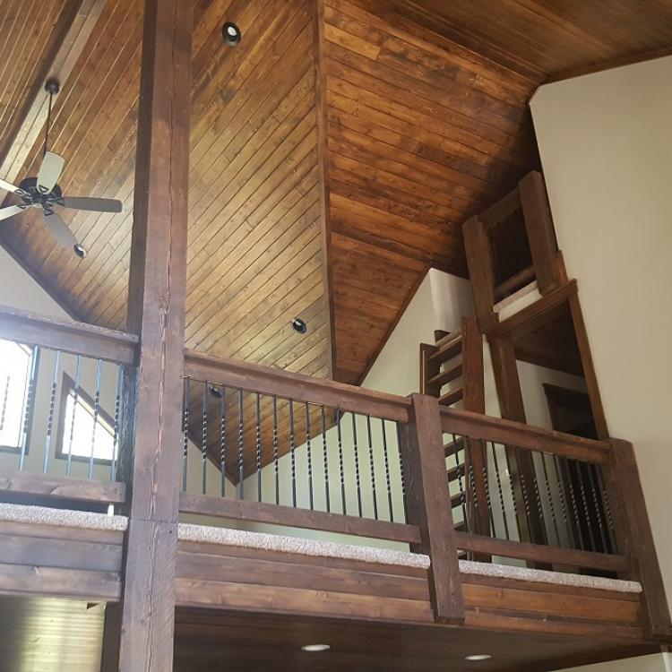 Manning Interior Railing Pine Ceiling